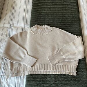 Zenana Outfitters Cream Turtleneck Sweater